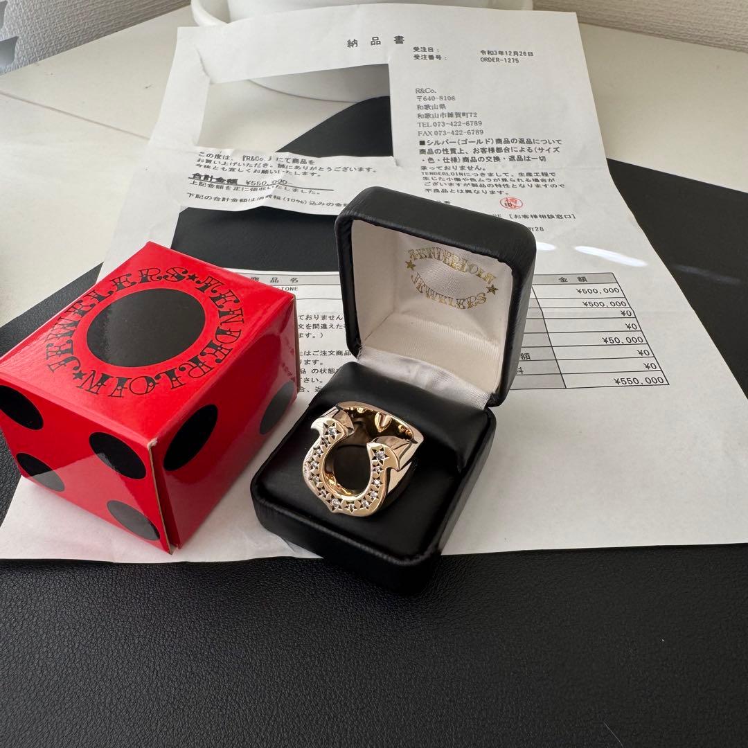 「超美品」TENDERLOIN テンダーロイン ホースシューリング 13号ダイヤ