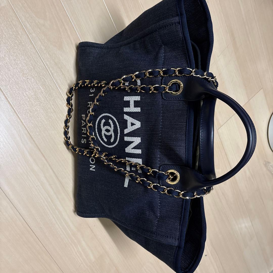 CHANEL ショルダーバッグ ネイビー デニム