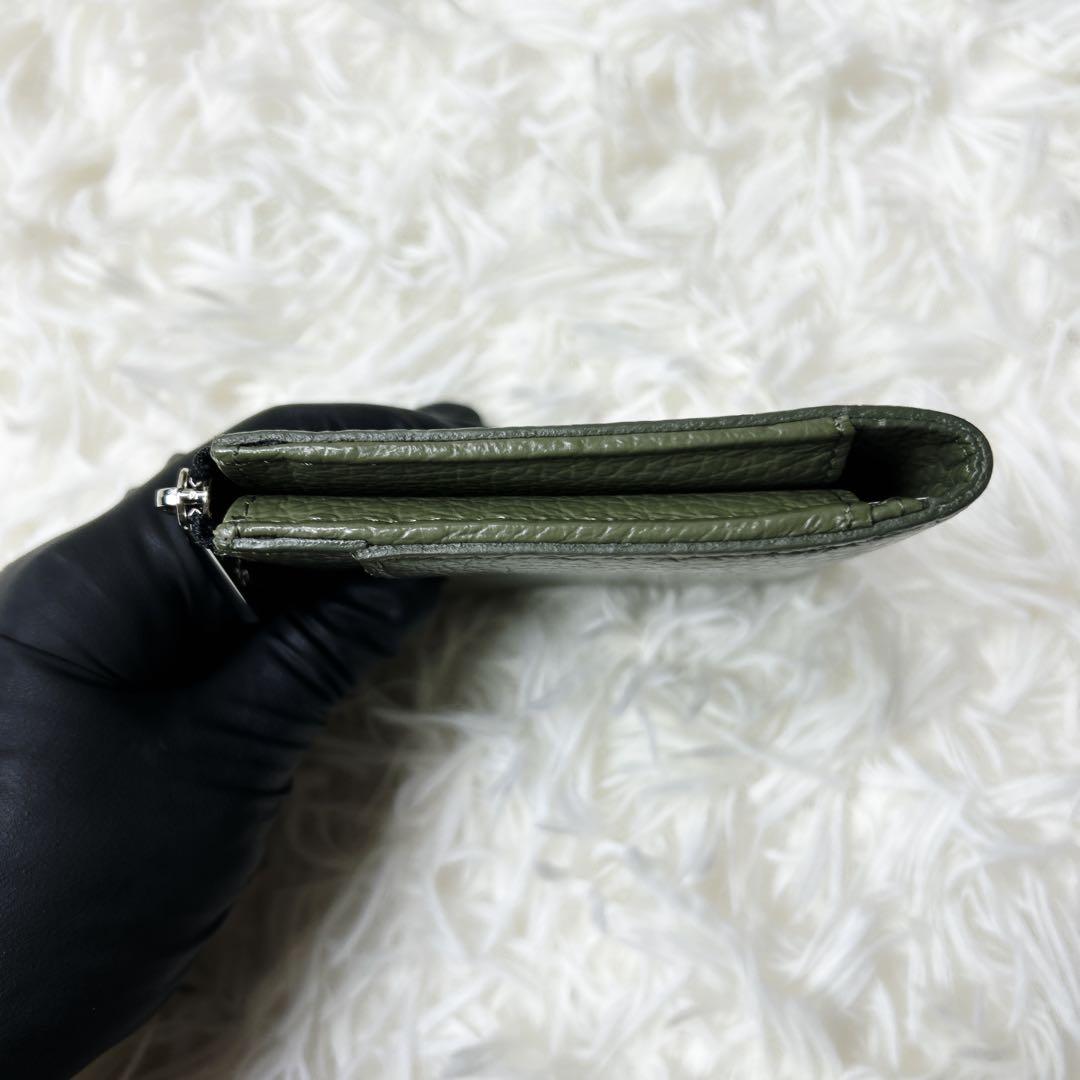 【美品】ATAO アタオ ミニ財布 チェス(CHESS) クロサイ 緑 刺繍