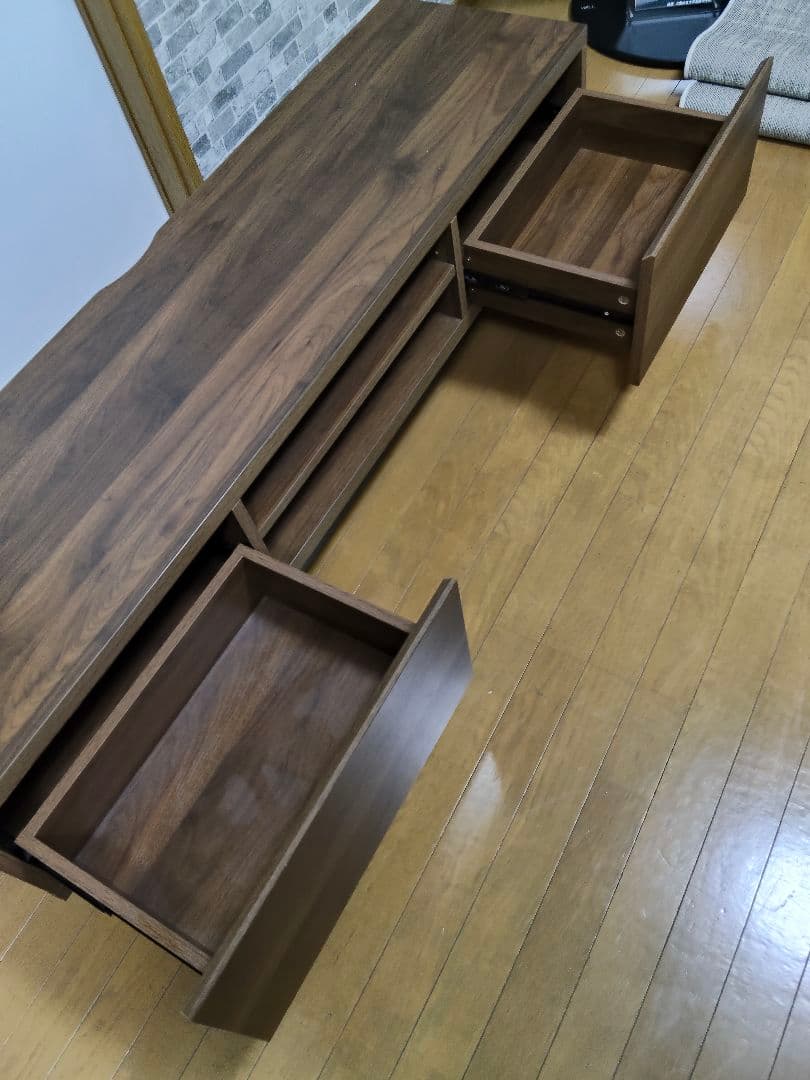 テレビボード150cm　50vサイズまで対応　ブラウン　テレビ台