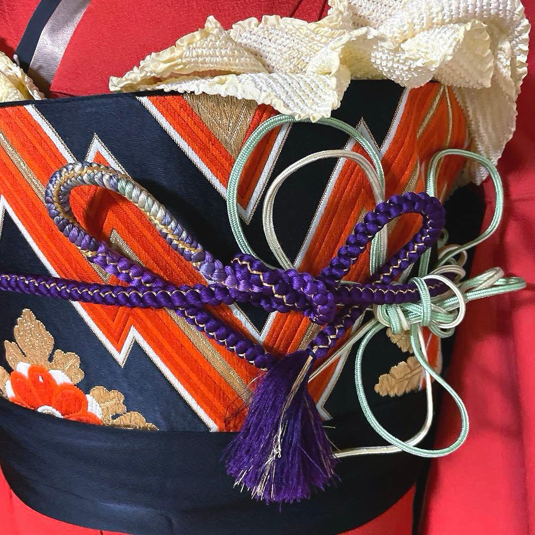 振袖フルセット　斉藤三才　染色作家　成人式振袖　振袖　朱色