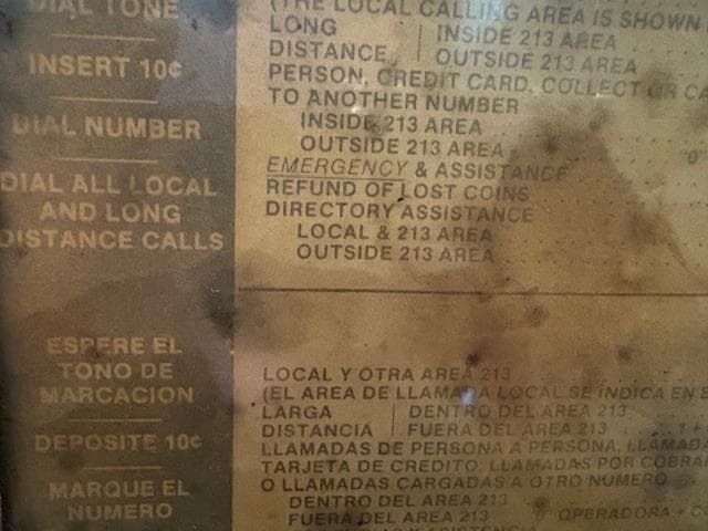 アメリカの公衆電話レトロ