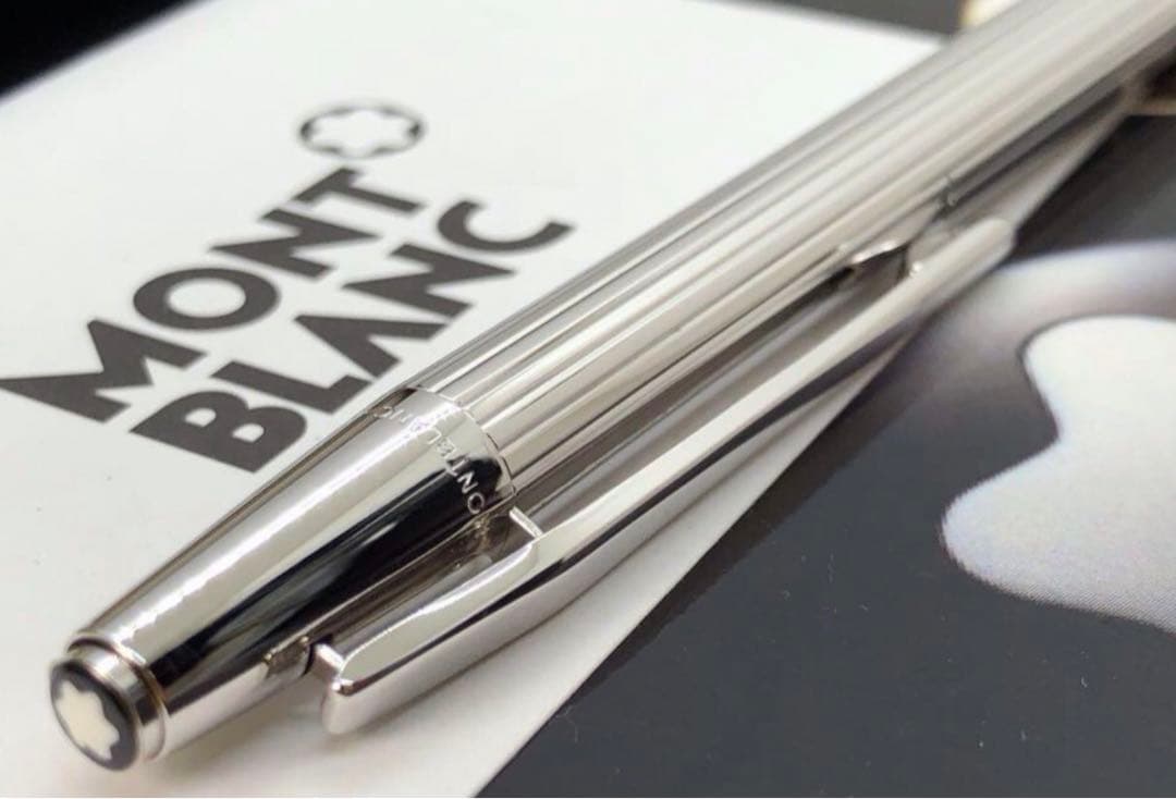 ⭐️金運アップ頂点の総プラチナ張り⭐️No1957レアな初期型S&S⭐️モンブラン社⭐️