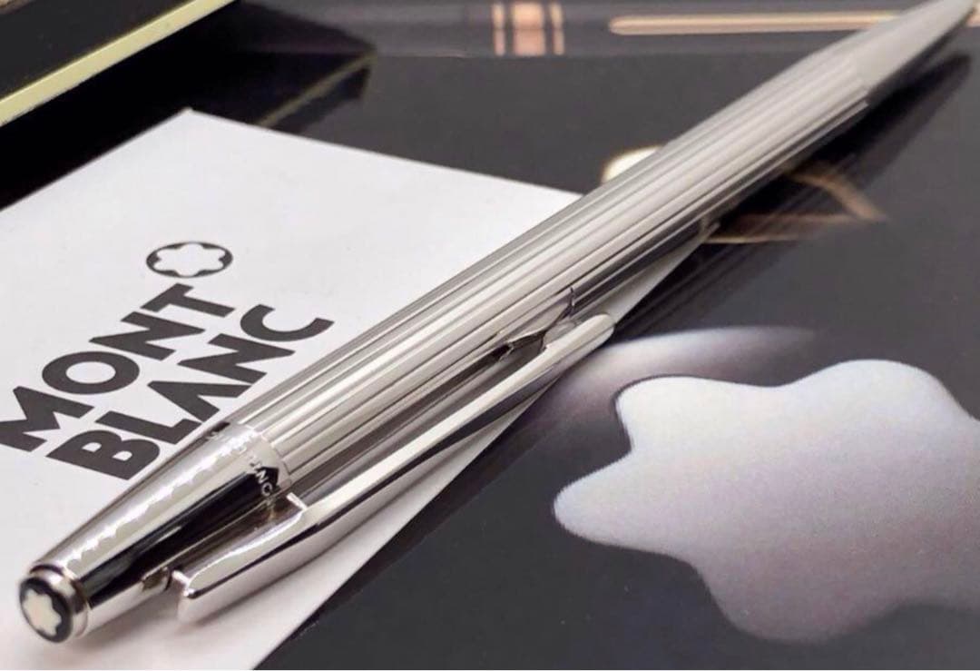 ⭐️金運アップ頂点の総プラチナ張り⭐️No1957レアな初期型S&S⭐️モンブラン社⭐️