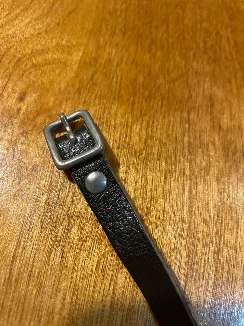 マルタンマルジェラ本人期 黒レザー ブレスレット バックル付き