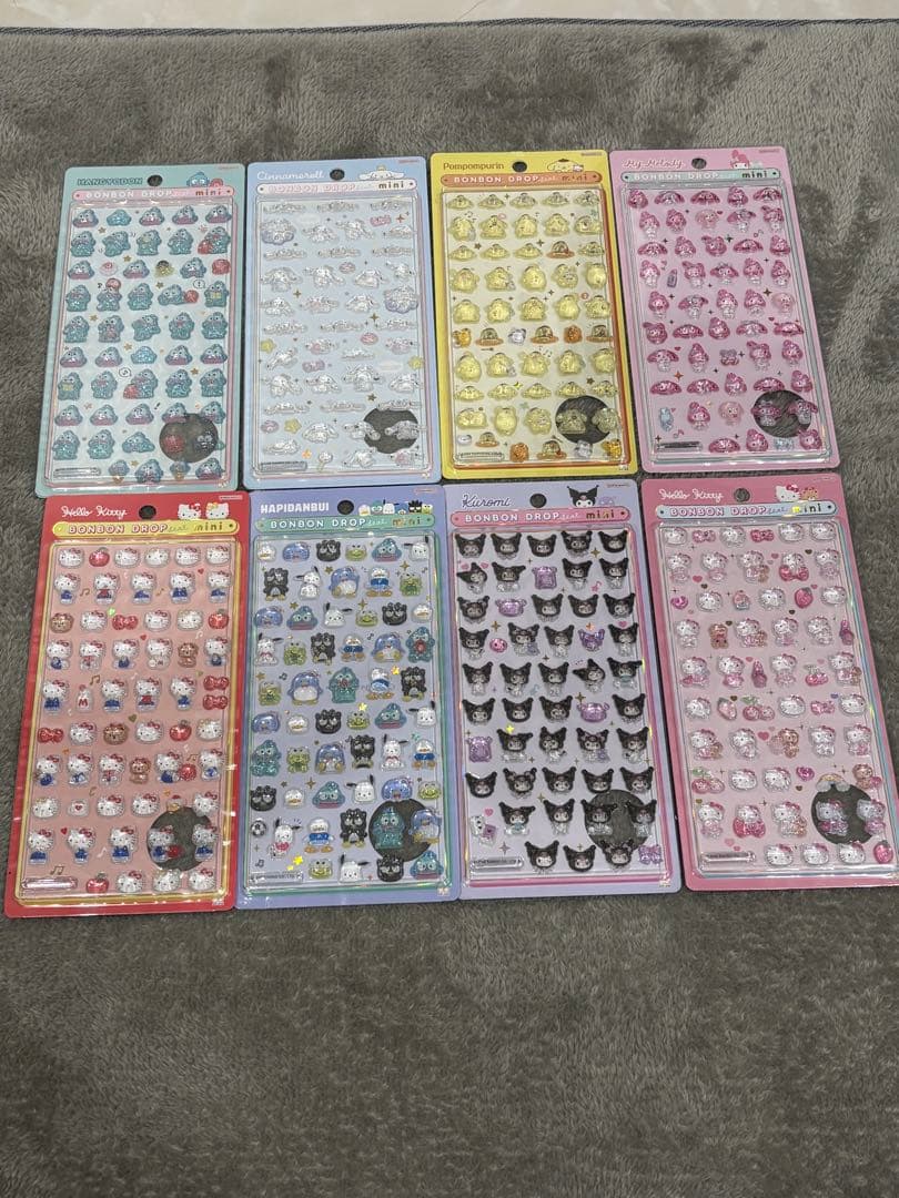 サンリオキャラクターぷっくり立体シール「BONBON DROPminiまとめ売り