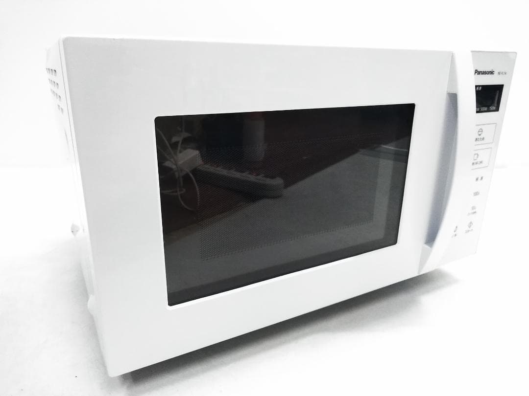 パナソニック 電子レンジ NE-FL1A-W フラット庫内 ホワイト 22年製★