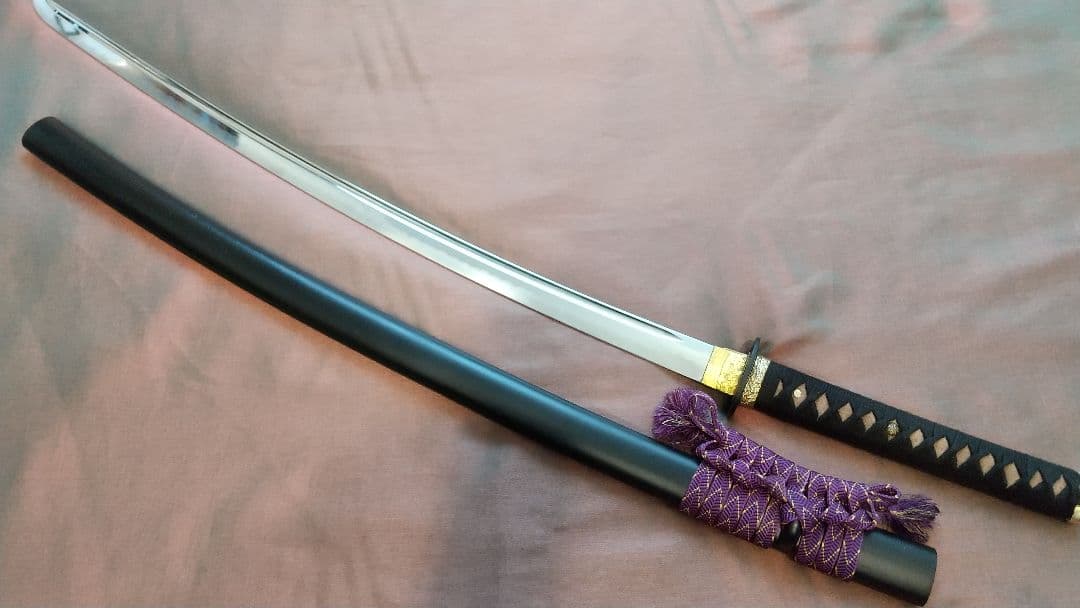 【二尺四寸二分】 居合刀 樋入り 長刀 透かし鍔 模造刀 武具 拵え 日本刀