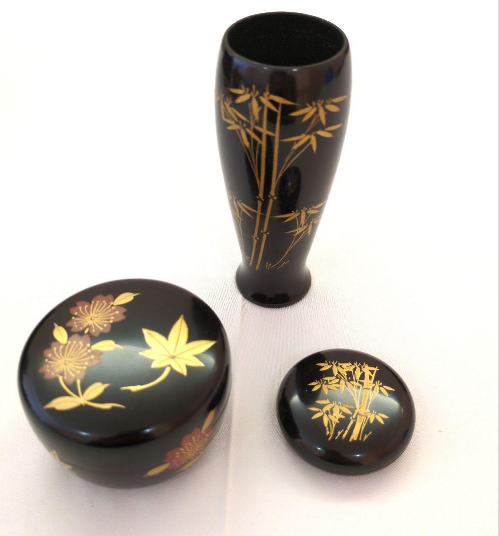 茶道具セット　茶箱　漆塗