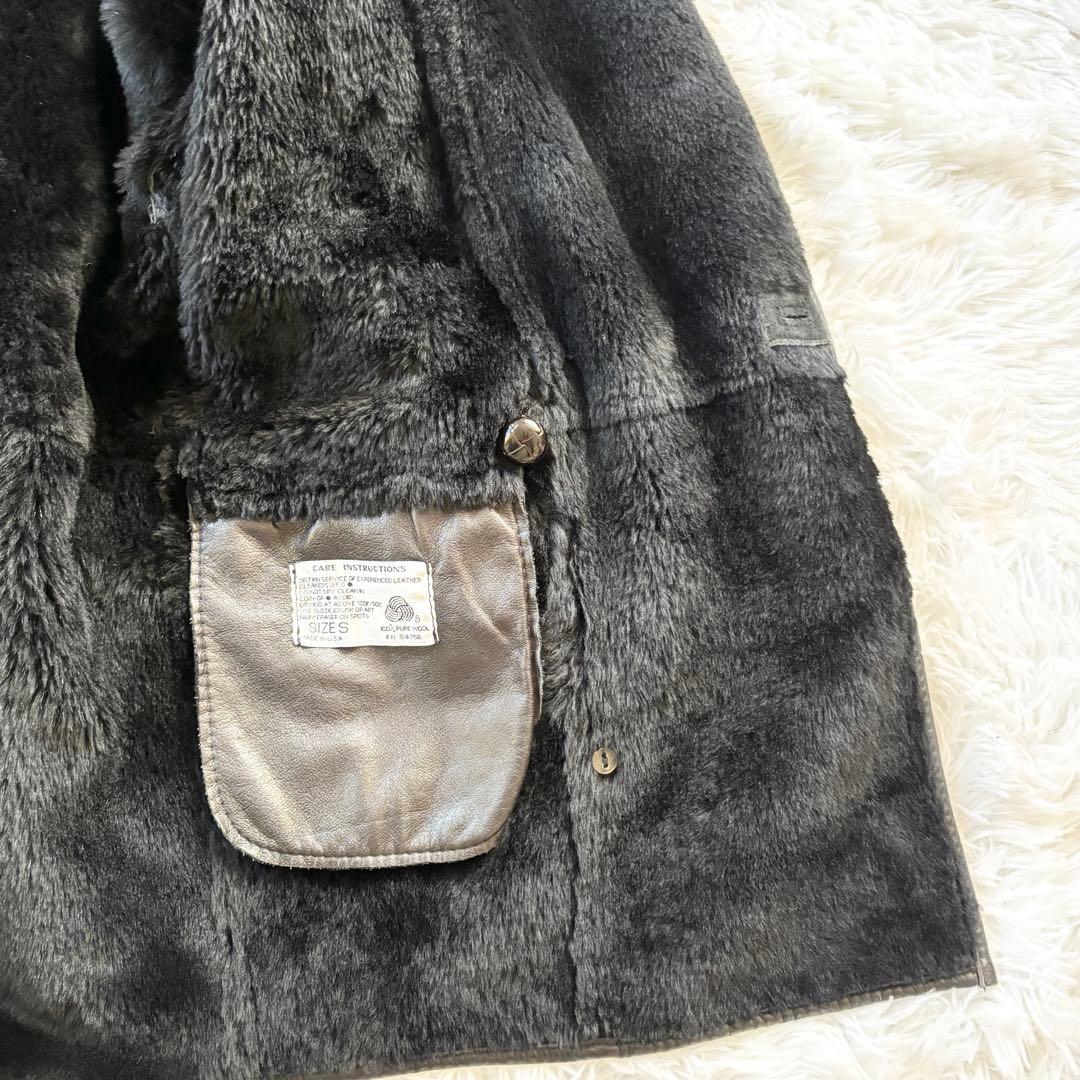 Sawyer of Napa USA製 フード付きスエードムートンコート メンズ