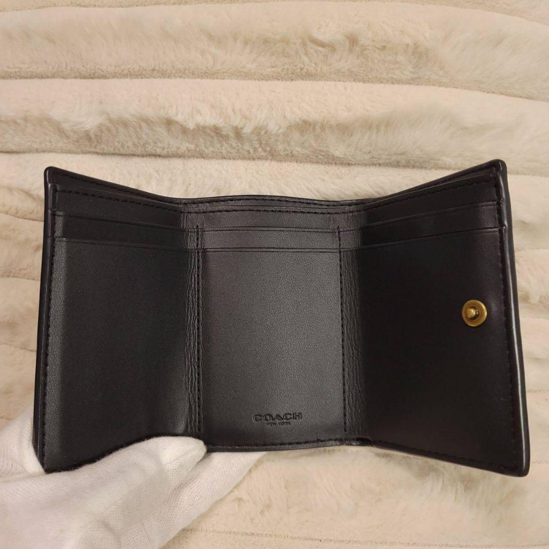 COACH ミニ トライフォールド ウォレット 三つ折り財布 ブラック