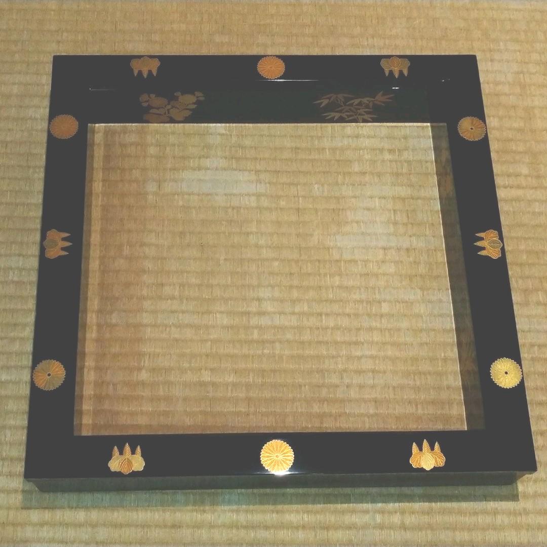 【茶道具】四君子蒔絵　炉縁　司光作