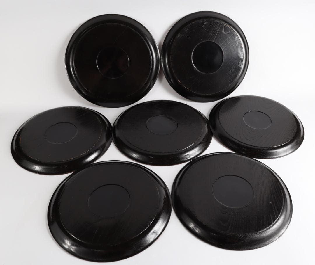 茶道具 日ノ丸盆 丸盆 七枚 煎茶道具