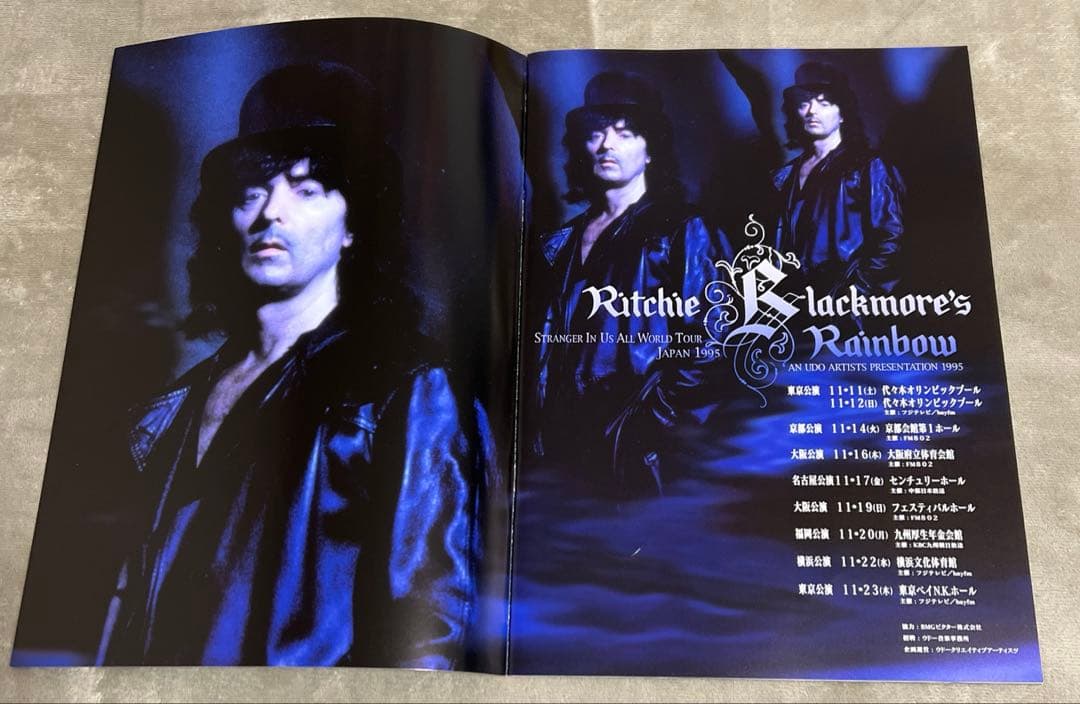 超レア/リッチーブラックモアレインボーパンフレット 1976/1978/1995