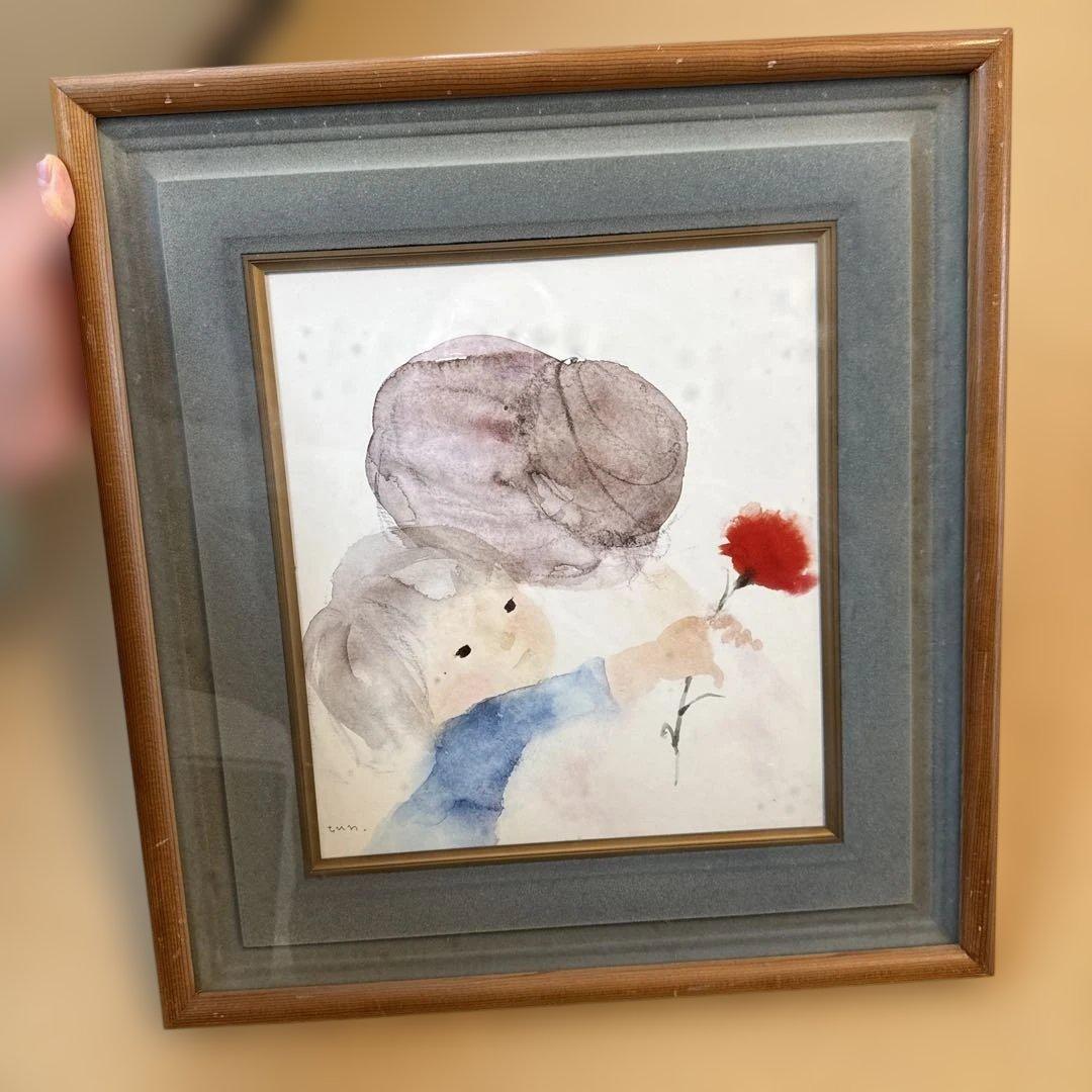 いわさきちひろ『母の日』　フレーム付き