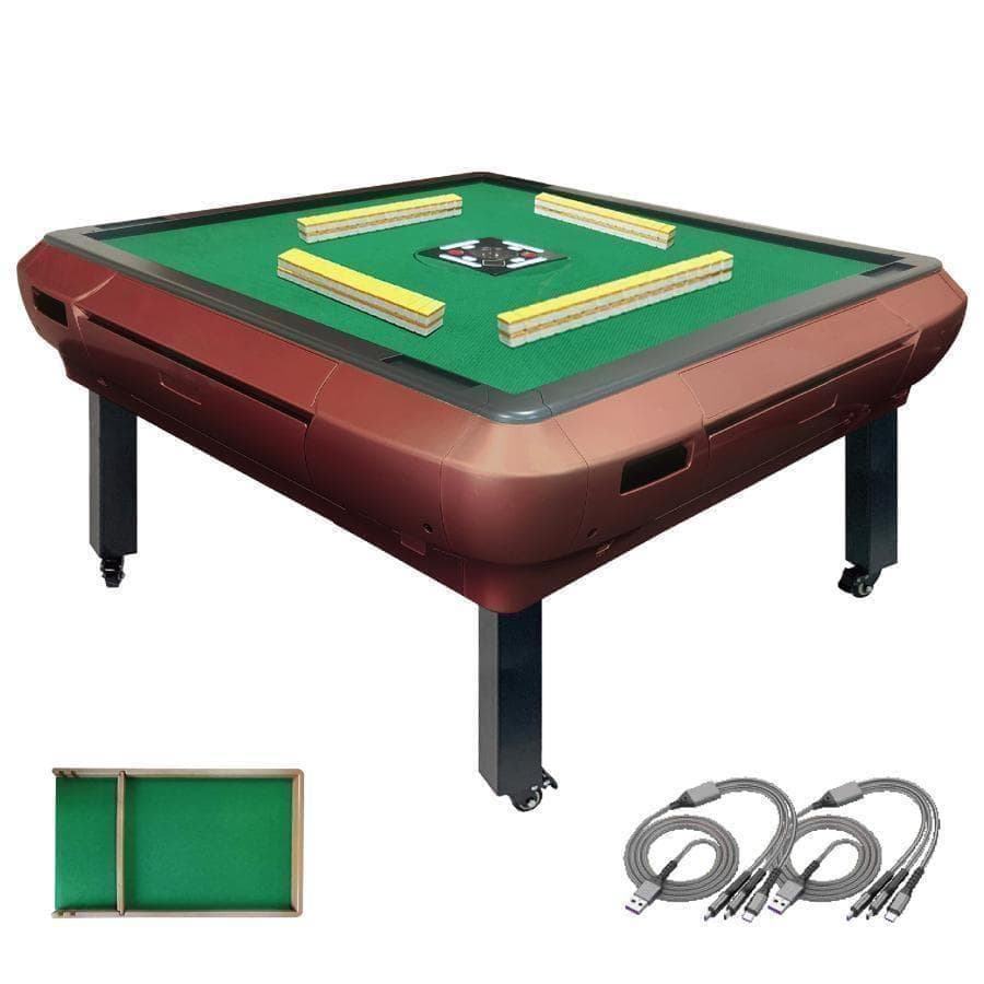全自動麻雀卓 座卓 28mm 麻雀卓 全自動 折りたたみ 家庭用 ワインレッド