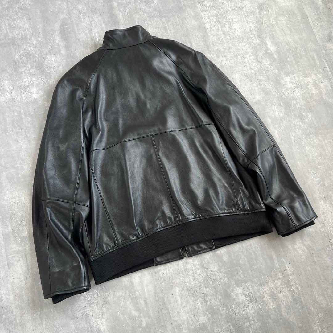 00s　Eddie Bauer　ストームレザー　スタンドカラージャケット　L