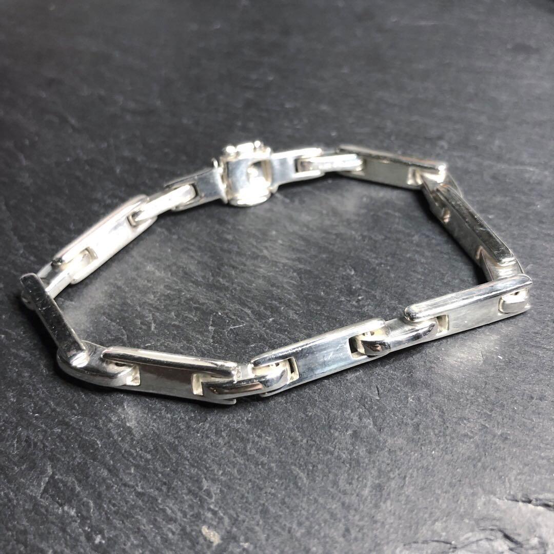 アクセサリー Vintage Silver Stick Chain Bracelet 925