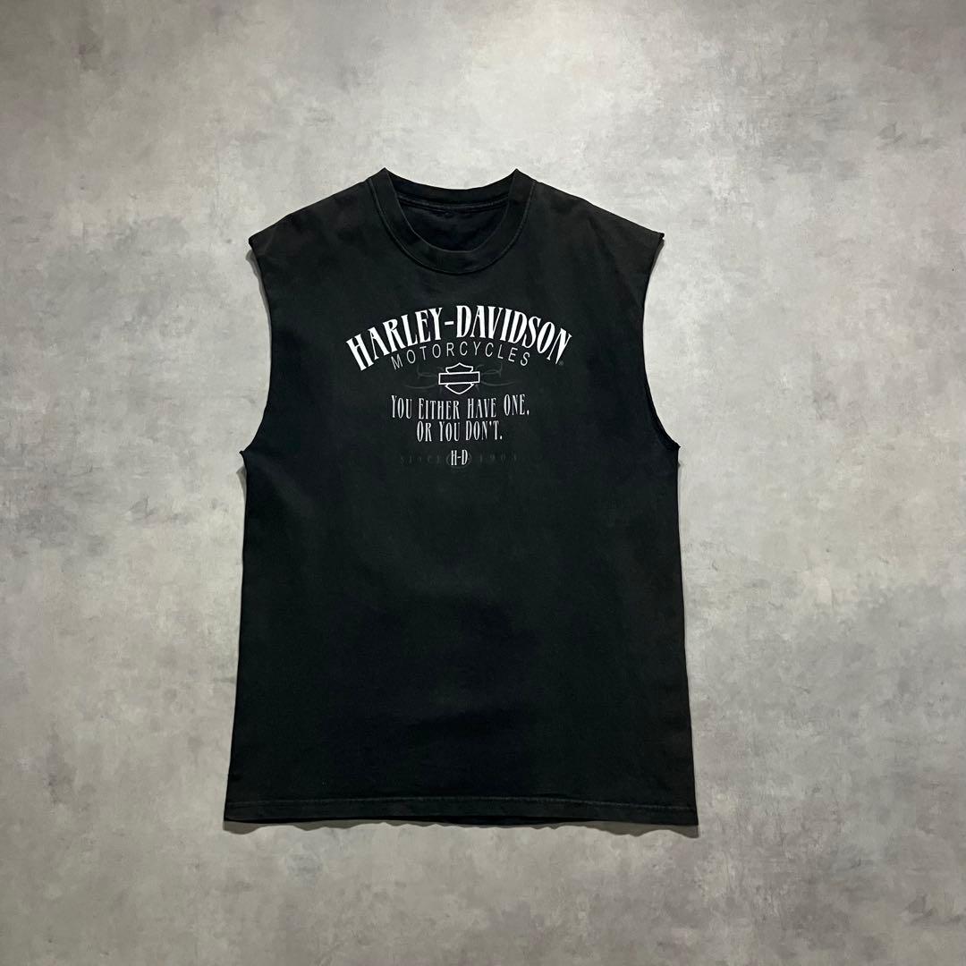 00s ハーレーダビッドソン ガール エロ ノースリーブ Tシャツ tee 古着