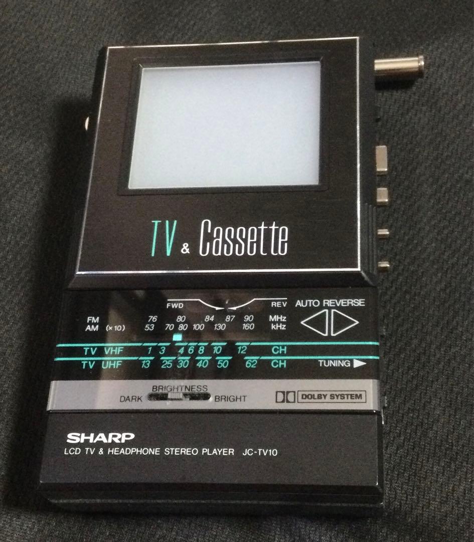 SHARP JC-TV10 TV & カセットプレーヤー アンテナ付き