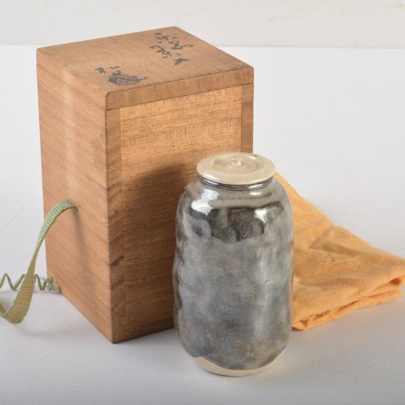 茶道具　吉向松月窯　茶入　共箱　V　6657