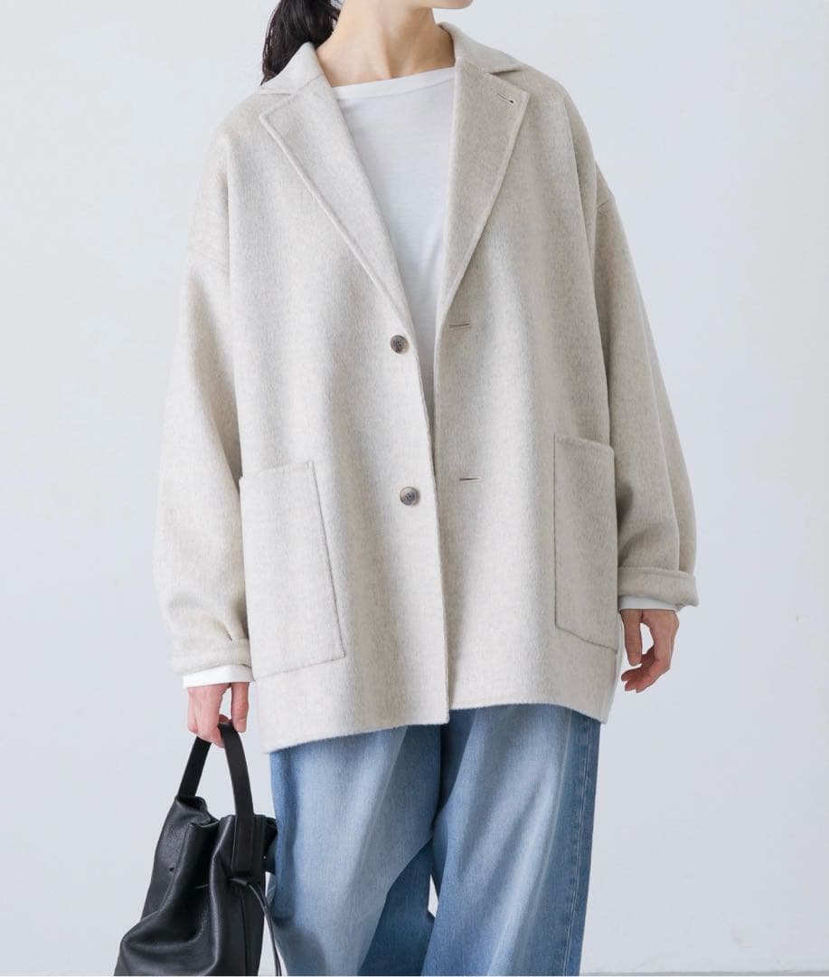 かぐれ　ウールテーラードショートコート