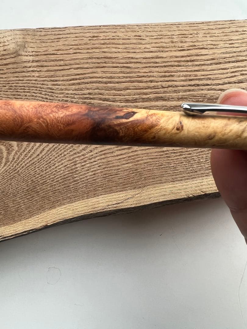 【新品・未使用】工房楔　極上杢　花梨紅白瘤杢　ボールペン