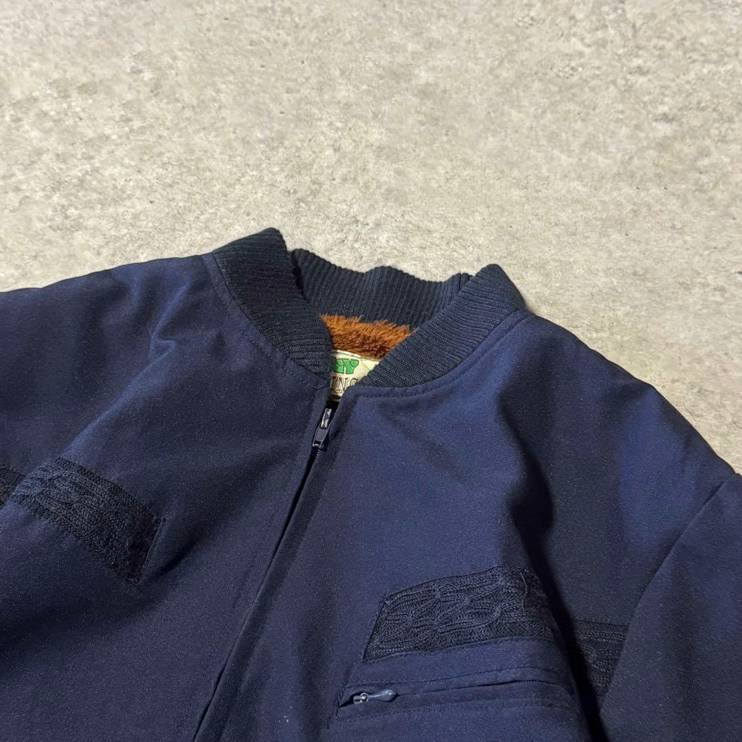 90s VINTAGE ボアライナーボンバージャケット ノーカラージャケット
