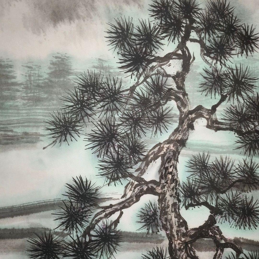 【中堂掛軸】李可染 五牛図　紙本／鑑賞用作品　客間・和室装飾に最適