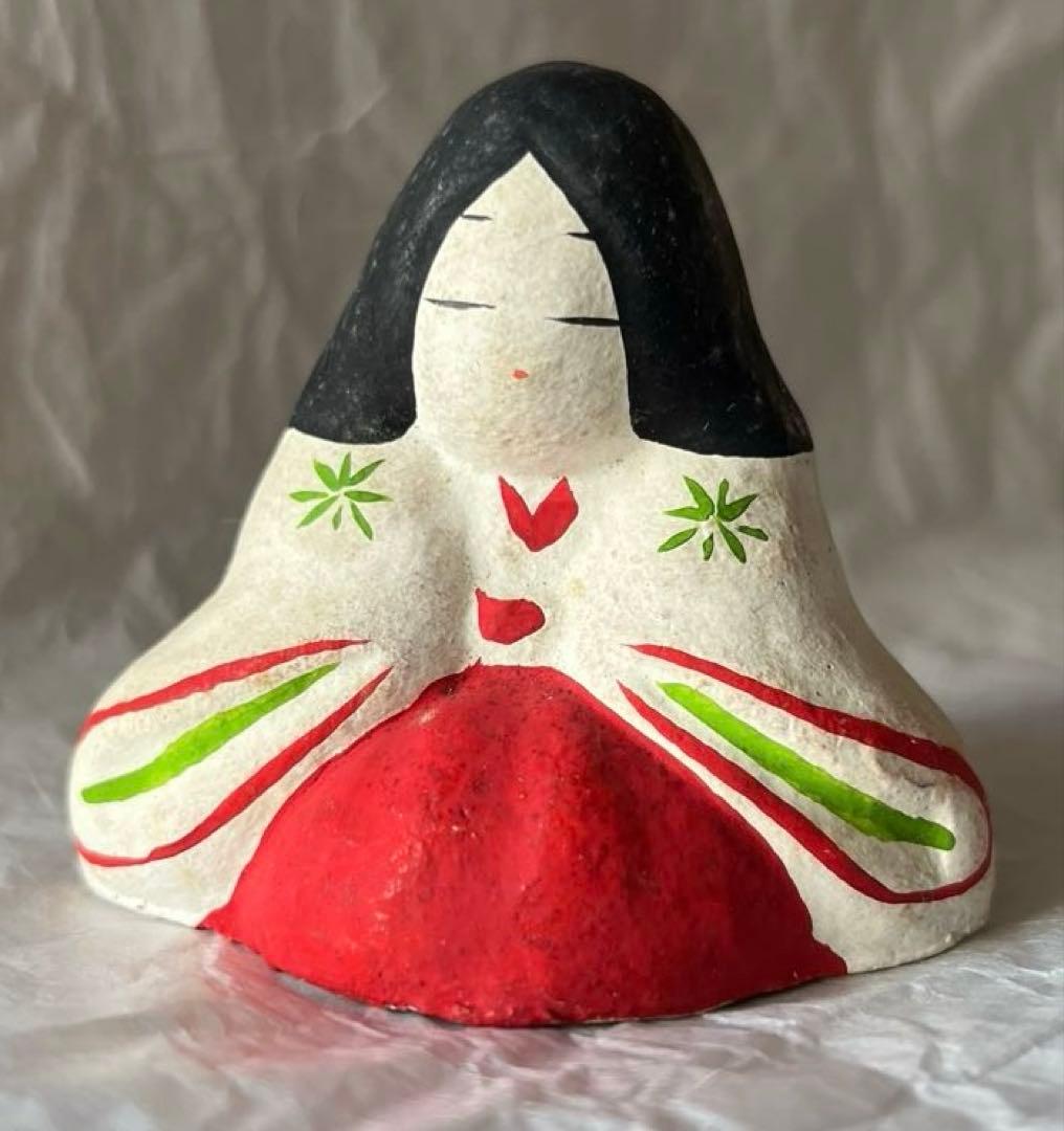 北條土人形　女雛 土人形 れんべえ人形