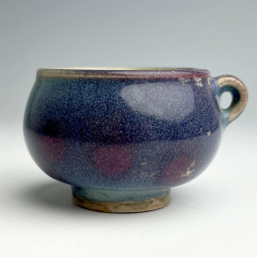 鈞窯天藍釉紫斑水洗 唐物 中国古玩 中国美術 A922