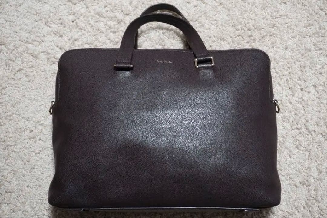 ダークブラウン レザー ビジネスバッグ