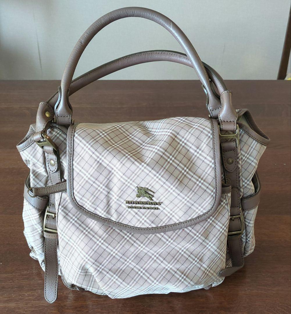BURBERRY BLUELABELチェック柄ハンドバッグ