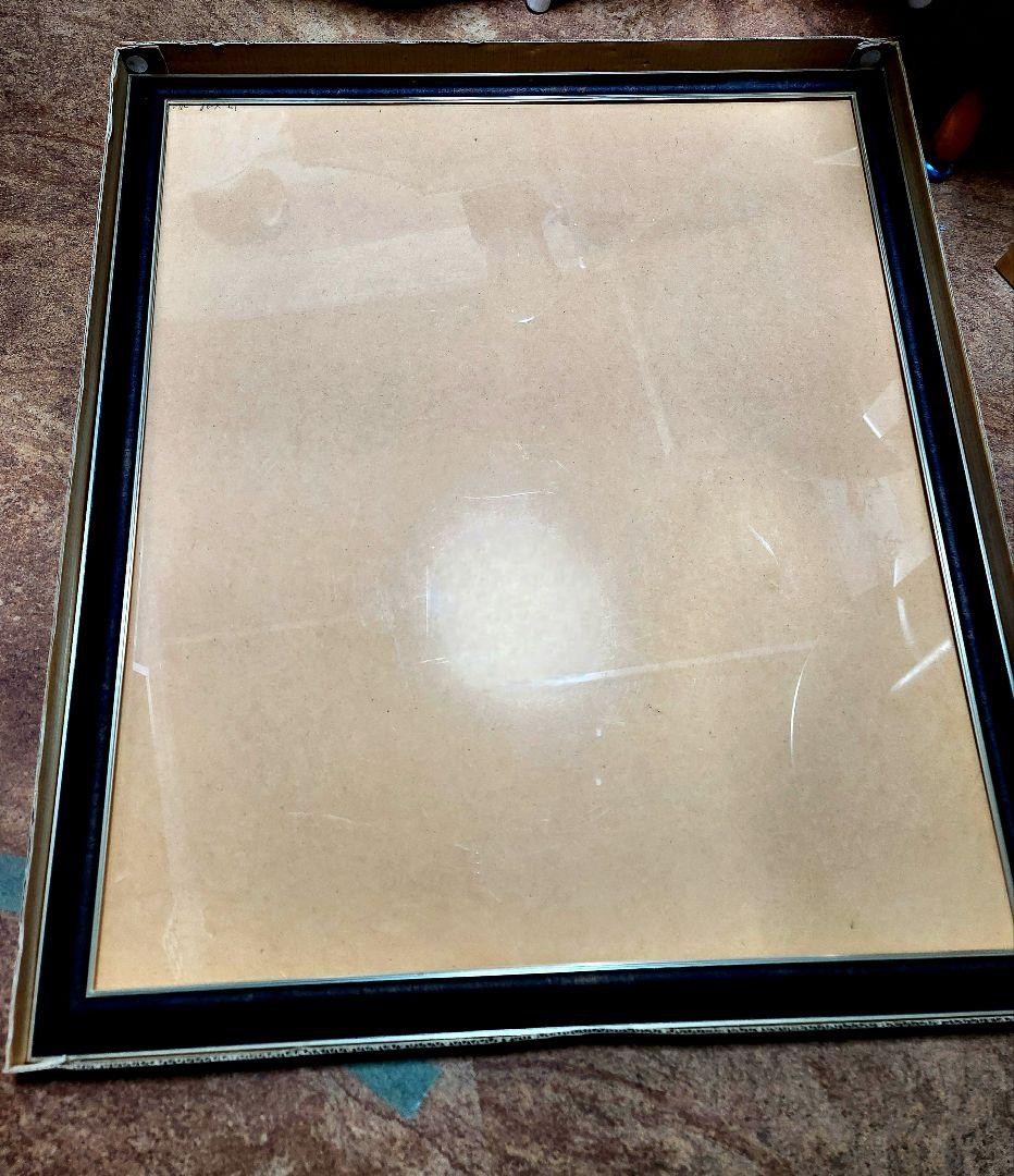 【F20号】木製油彩額縁ブラックフレーム