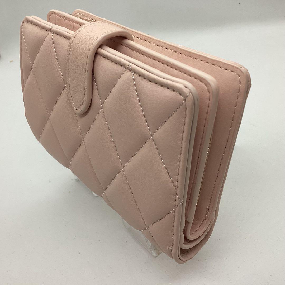 kate spade ピンク キルト加工　二つ折り財布
