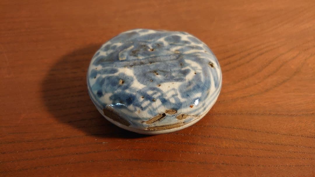 古伊万里　伊万里　李朝　朝鮮陶器　香合　茶道具　アンティーク伊万里　染付　１客