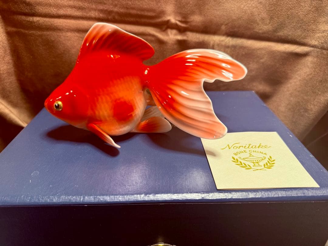 Noritake ノリタケ 金魚（大）置物 オールドノリタケ 極美品 外箱