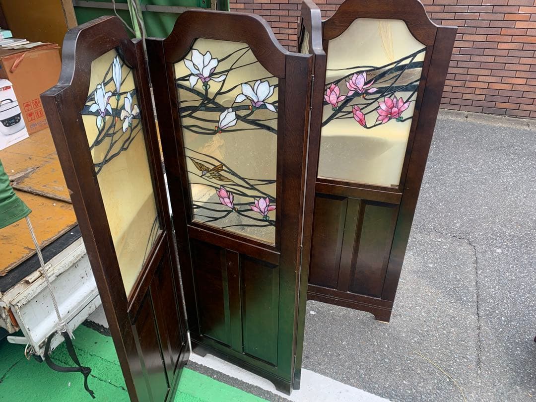 ステンドグラス　パーテーション　衝立