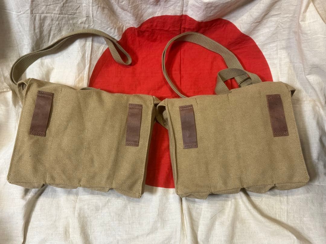 A）日本軍 八八、八九式重擲弾筒弾嚢セット（廉価版、複製品）帯革付き★サバゲ