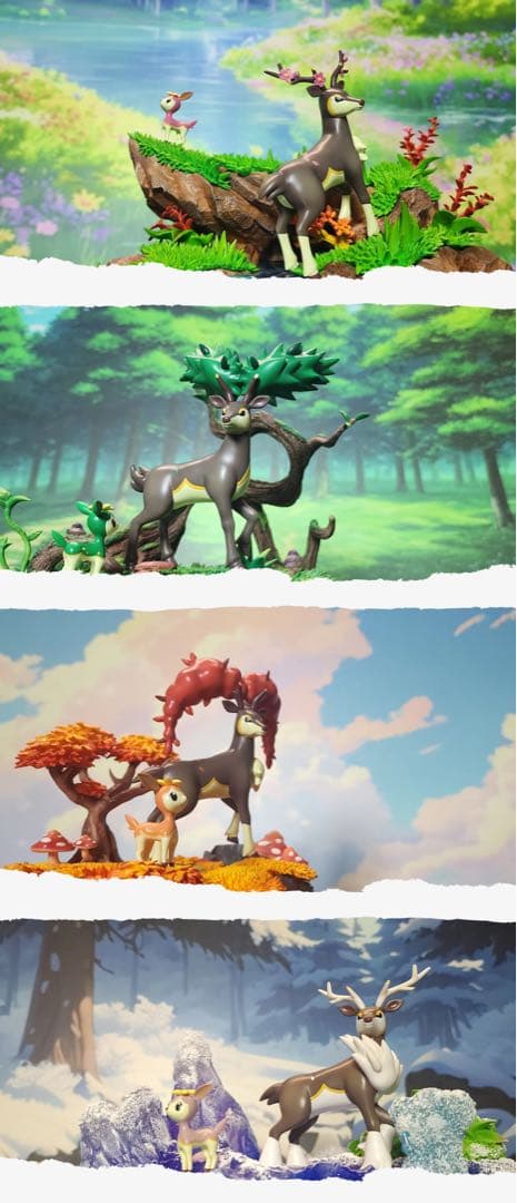 ポケモンスケールワールド　シカフィギュア FOG Studio 約10cm