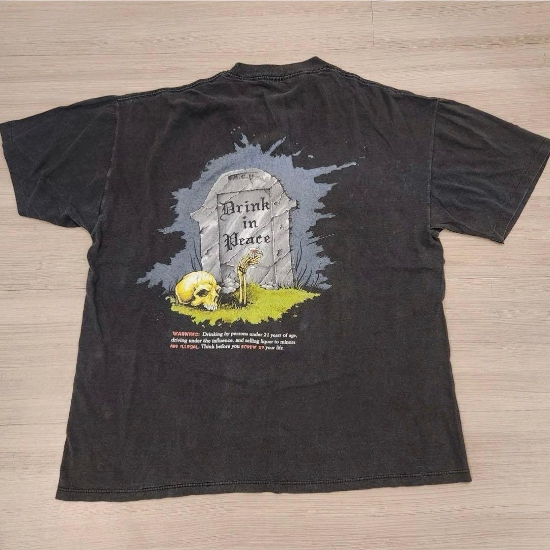90's 良フェード　black death vodka vintage tee