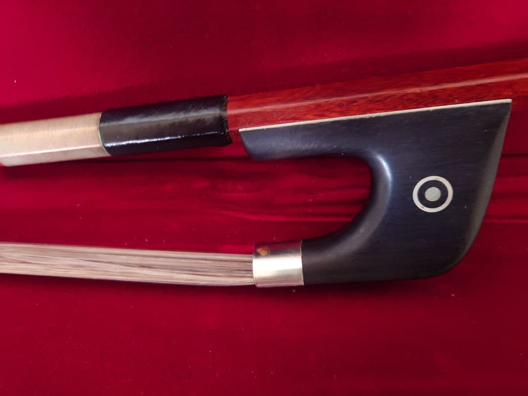 ペルナンブーコ　ジャーマンスタイル　ビンテージコントラバス弓　ドイツ製毛替済