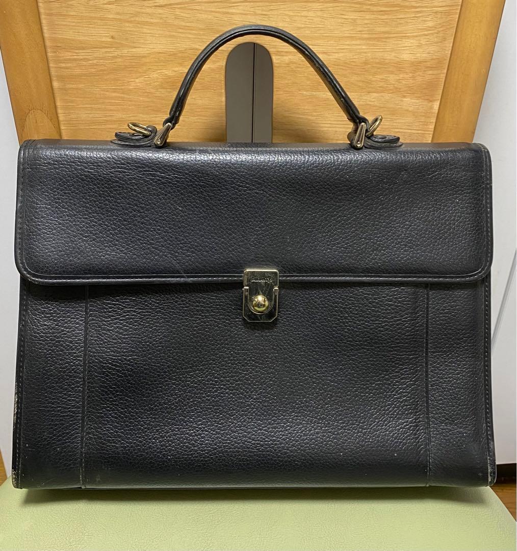 バーバリー　2way ショルダーバッグ　ビジネスバッグ　ブラック　チェック柄