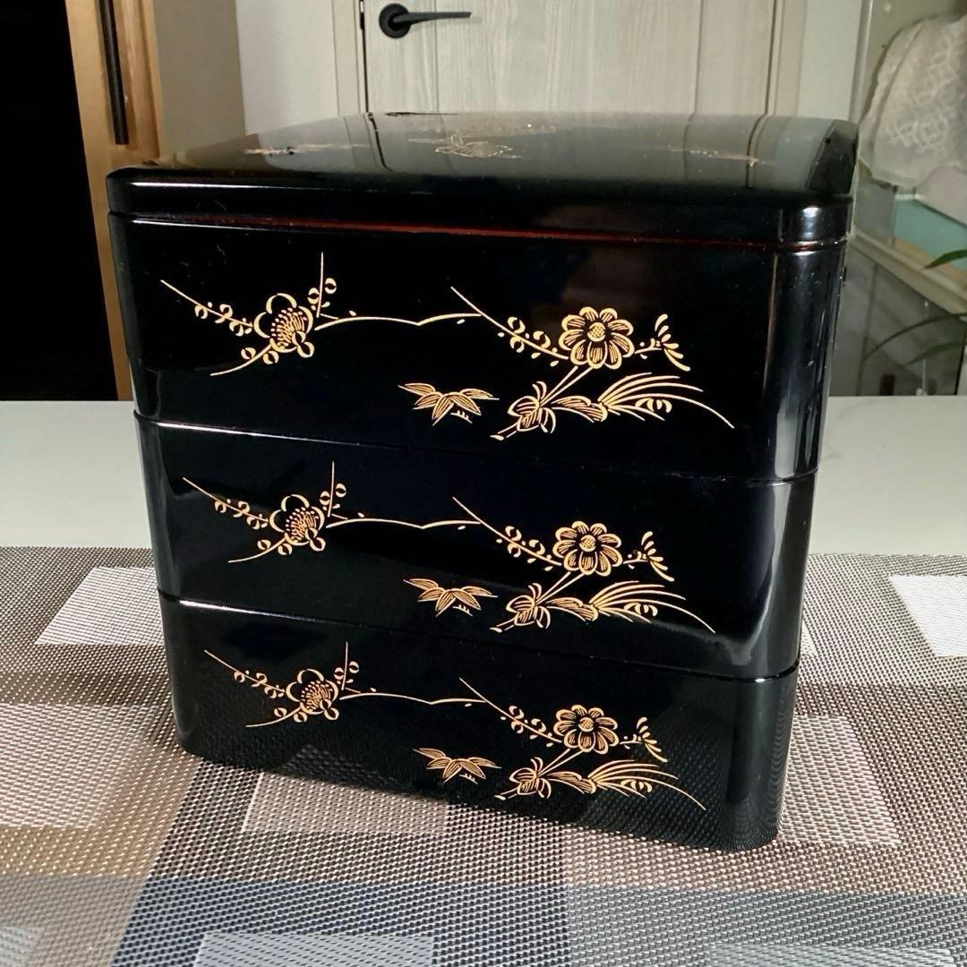 『メルうー特価』　『未使用・小スレ』　輪島塗　三段重