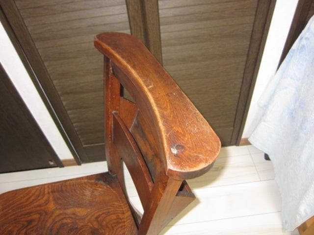☆レトロ ビンテージ☆チャーチチェア/教会椅子 木製 ポケット収納付　②