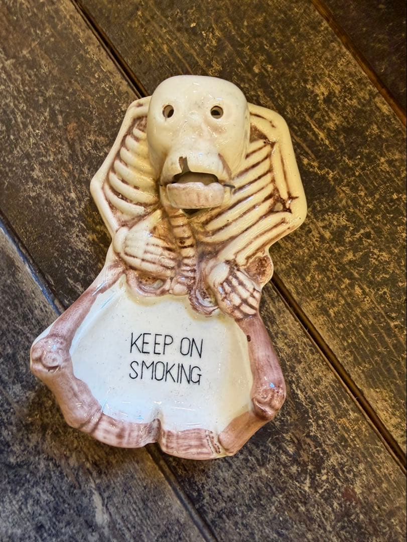 ヴィンテージ スカル 灰皿 オキュパイドジャパン 陶器製