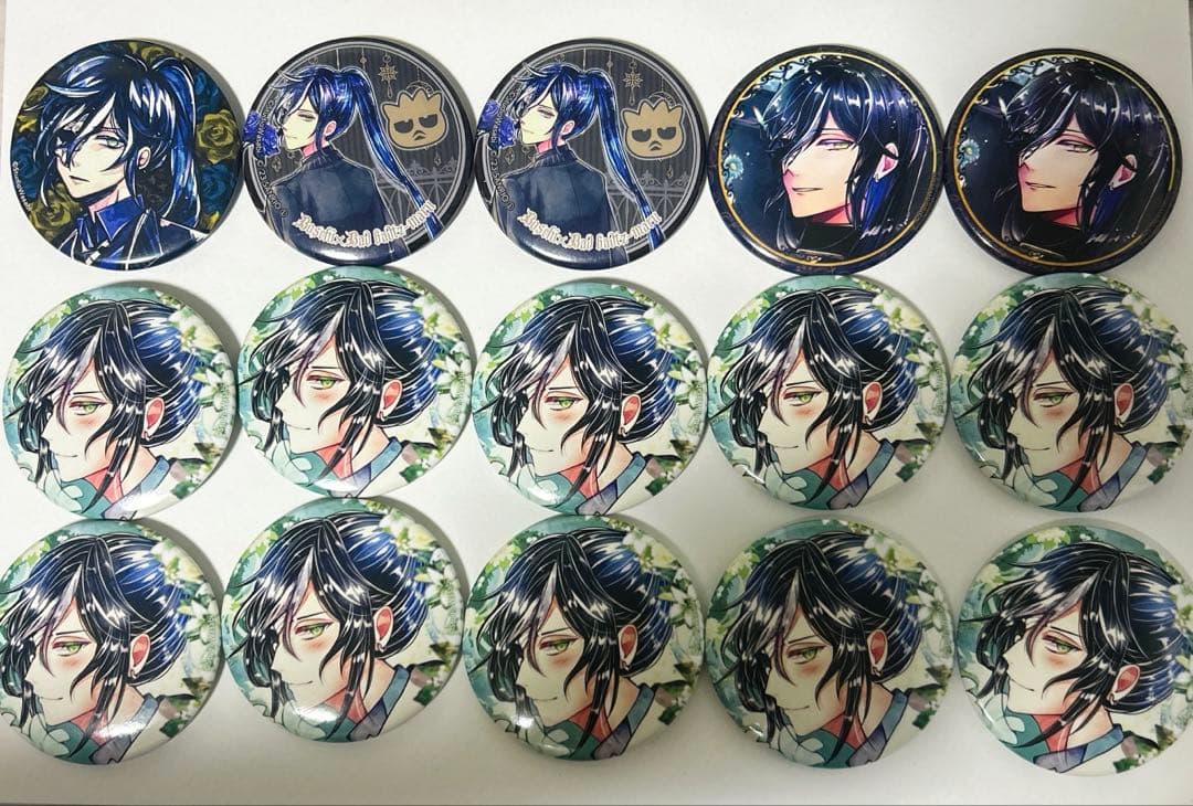 あくねこ 悪魔執事と黒い猫 ボスキ・アリーナス 缶バッジ15個りらころ1個セット