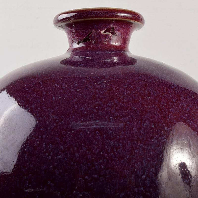 中国　辰砂紅釉　珊瑚釉梅瓶　M　R4734B