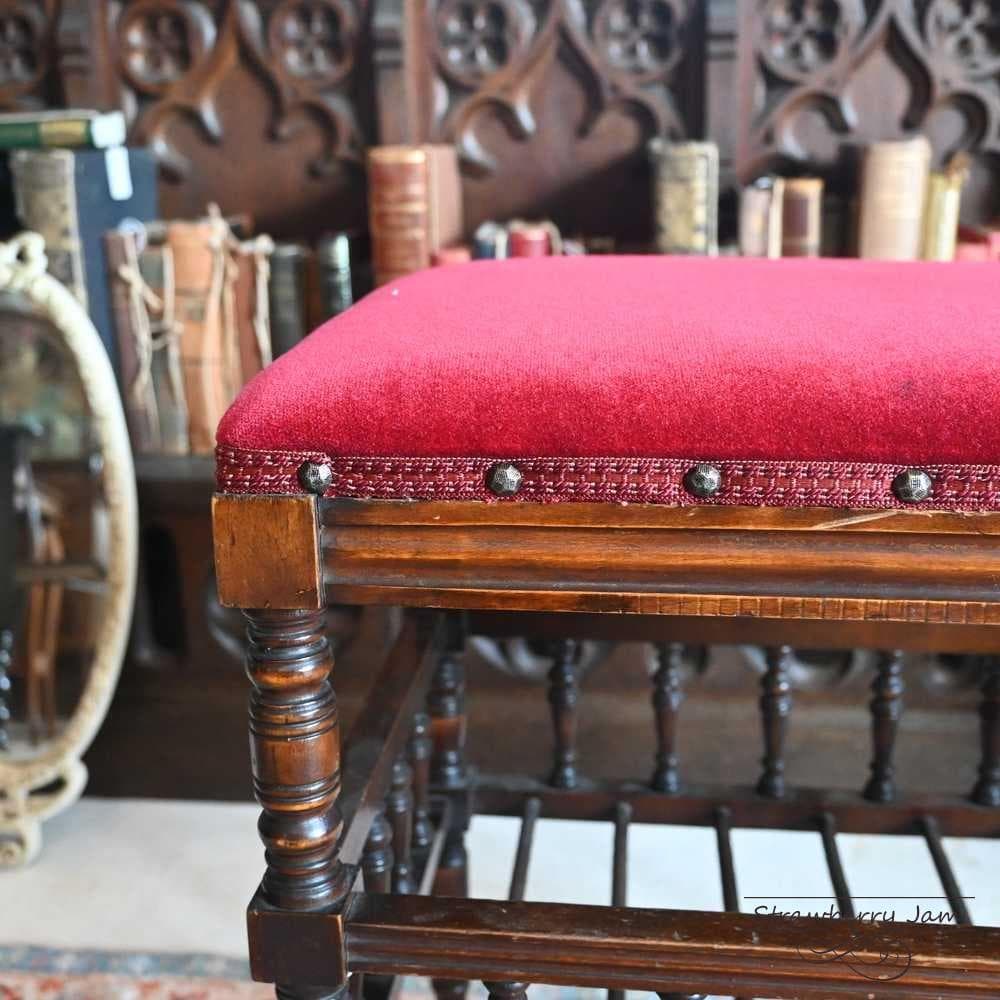 L3705-17 英国アンティーク スツール ピアノスツール 収納スツール