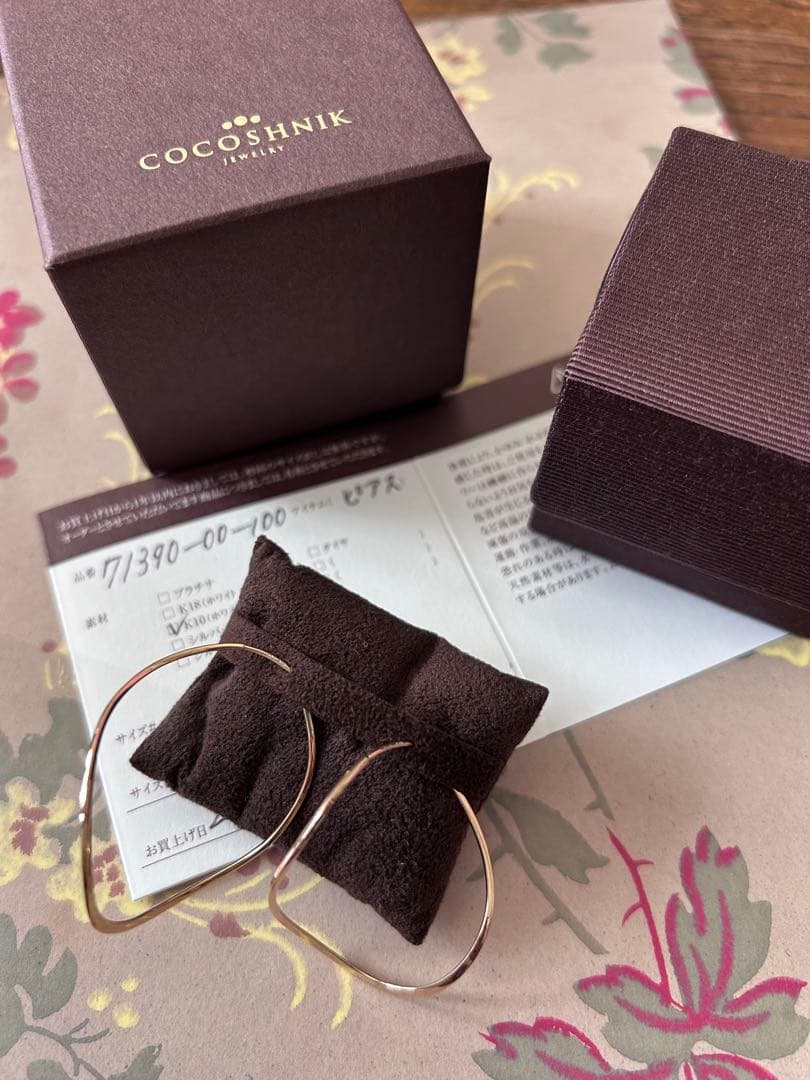 COCOSHNIK K10ポリッシュ 変形フープピアスM